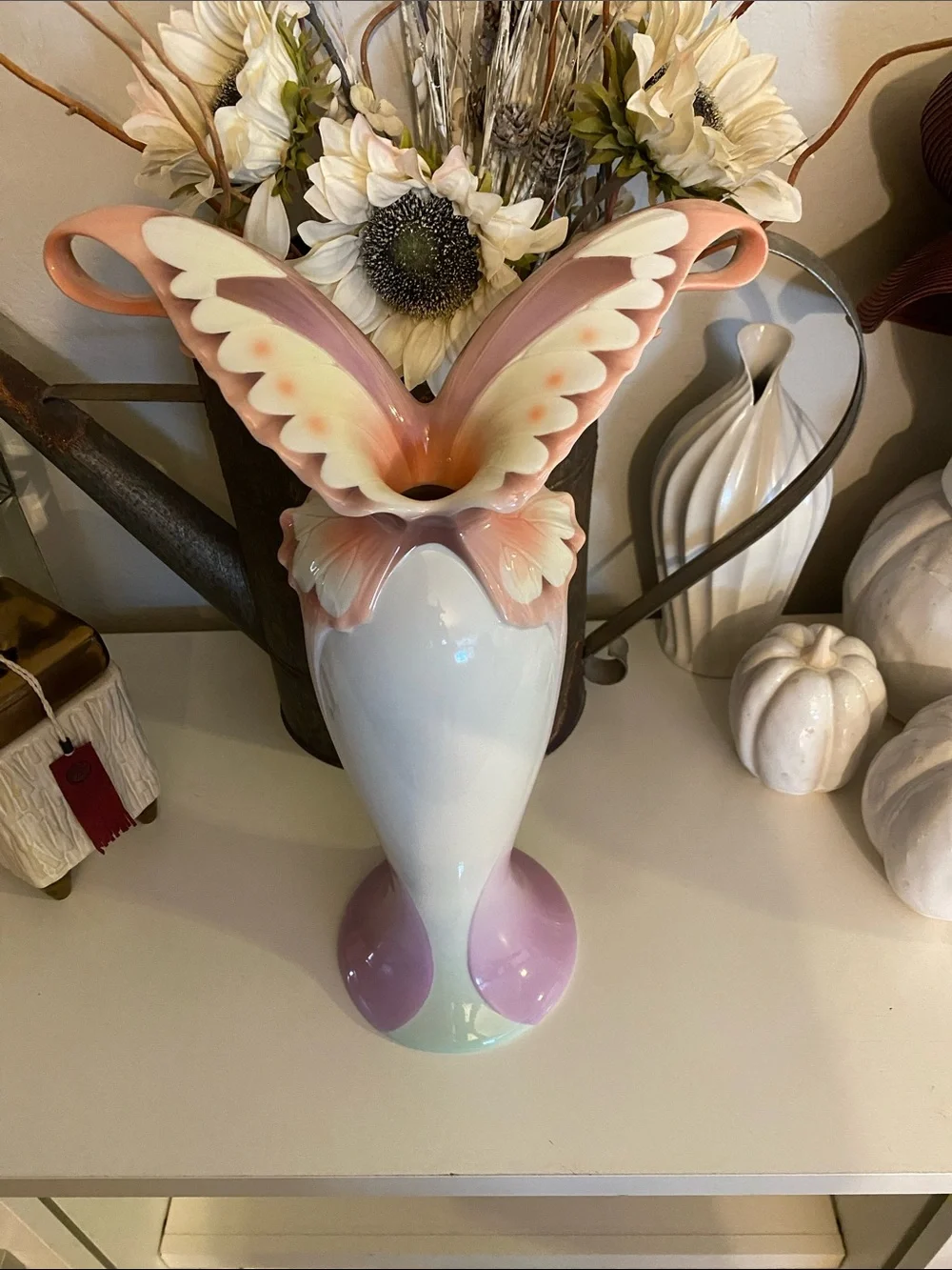 FRANZ 2000-2009 porcelain 15 1/2” Papillon-Butterfly Collection